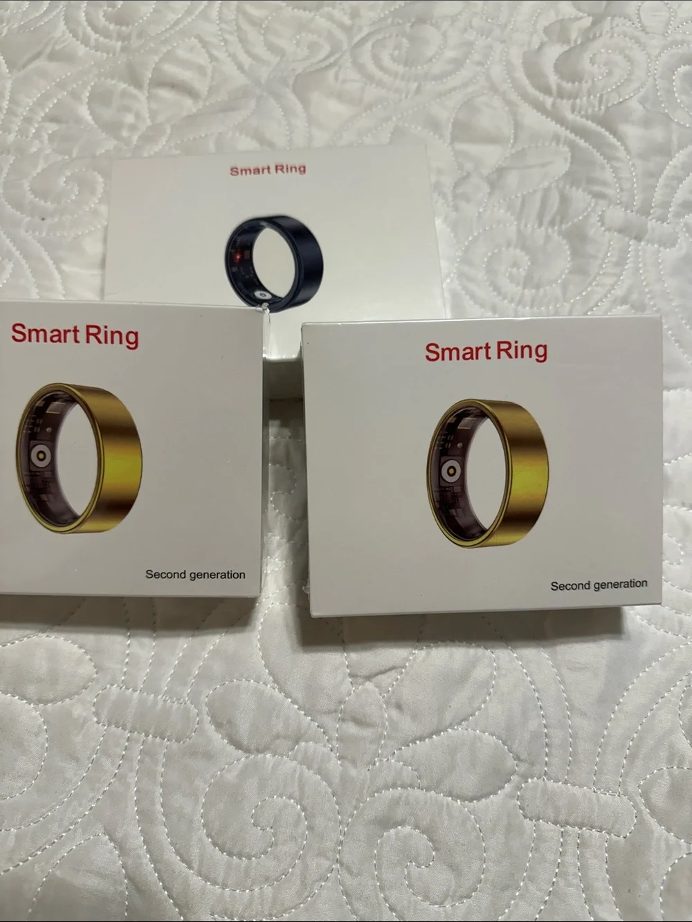 Smart Ring Second Generation - Gold and Black